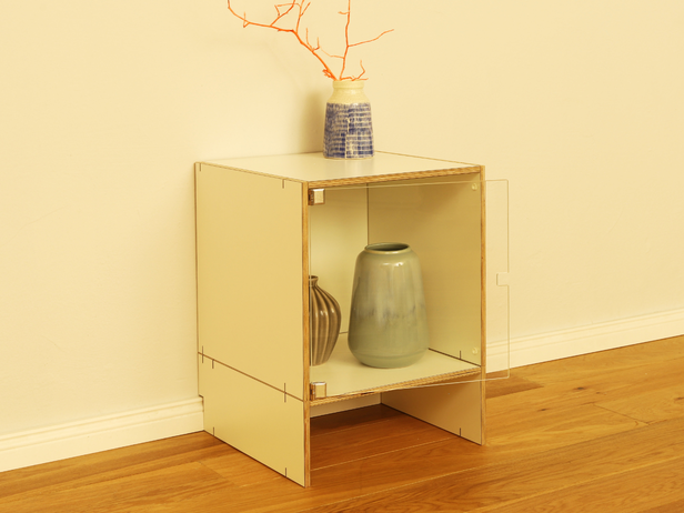 Sockelmodul mit Modul 36cm hoch und 38cm tief mit klarer Plexiglastür